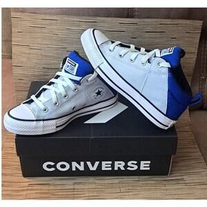 Worn Once-Boys Size 3.5 Converse Chuck Taylor All Star Axel Blue & Gray Sneakers